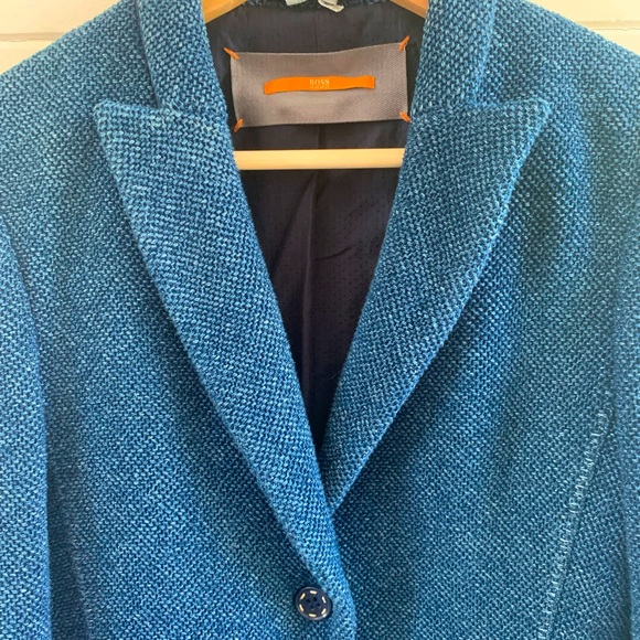 ⭐️ HOST PICK: Hugo Boss Orange fully lined blue jacket. Size 8. - Picture 4 of 12